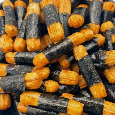 خرید غذای پف دار کراکر برنج ترد اسنک رول بار برنج جلبک دریایی ژاپنی online manufacture