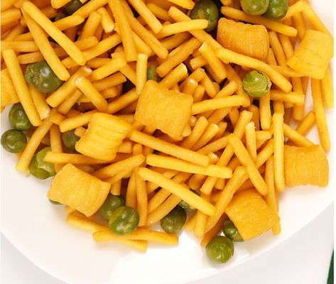 قیمت خوب فروش داغ میان وعده مخلوط میگو کراکر با اسنک های ترد نخود سبز برای دفتر مهمانی آنلاین