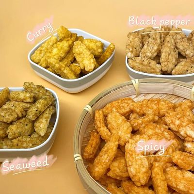 قیمت خوب کریسپی جلبک دریایی کاری چیلی فلفل سیاه با طعم کراکر برنج اسنک سرخ شده آنلاین