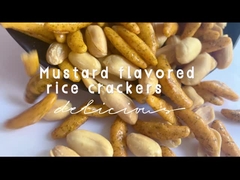 کراکر برنجی شکل هلالی اسنک غلات پف کرده ژاپنی کراکر برنج جلبک دریایی Wasabi